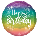 Anagram Sparkle Birthday 18" Round Foil Balloon