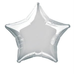 Unique Foil Balloon Silver Star 20
