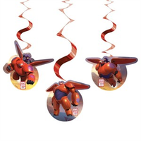 Big Hero 6 Hanging Swirl Decorations 3pk