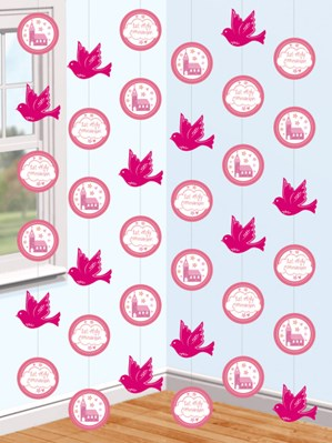Amscan Pink Communion String Decorations 6pk