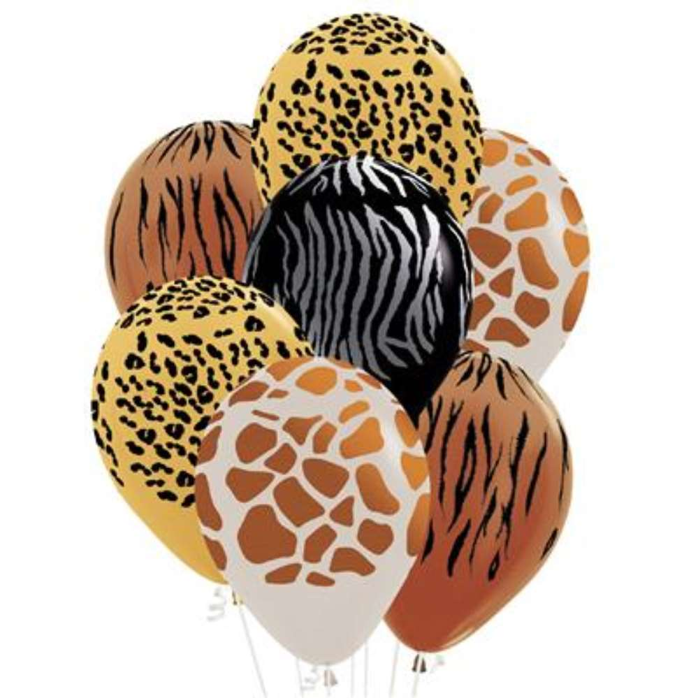 Sempertex Animal Print 12" Latex Balloons 25pk