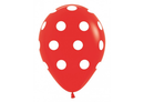 Sempertex Red Polka Dots 12" Latex 25pk