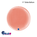 Grabo Foil Balloon Rose Gold Globe 11"