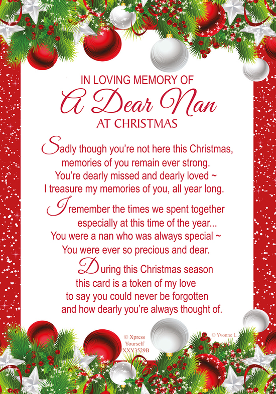 Xpress Yourself Memorial Christmas Nan 6pk