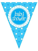 Oaktree Flag Banner Baby Shower Blue 3.9m