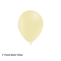 Decotex Pastel Matte Yellow 5" Latex 100pk