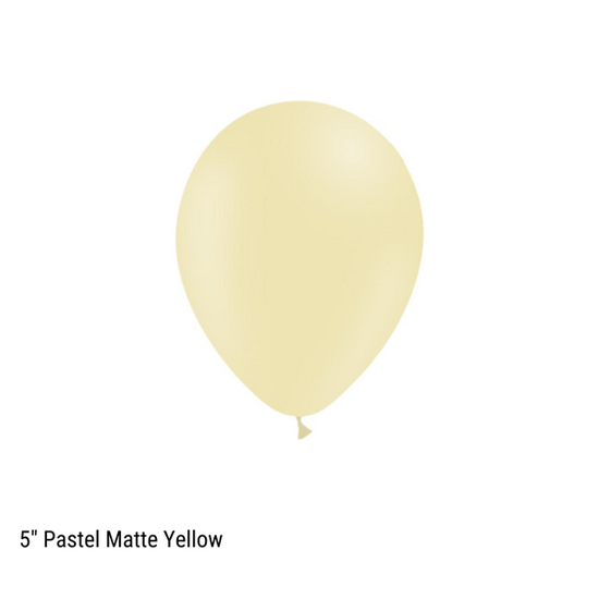 Decotex Pastel Matte Yellow 5" Latex 100pk