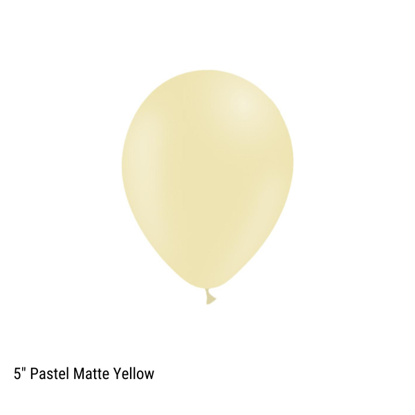 Decotex Pastel Matte Yellow 5" Latex 100pk