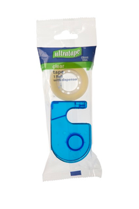 Ultratape Tape & Dispenser Clear 19mm x 33M