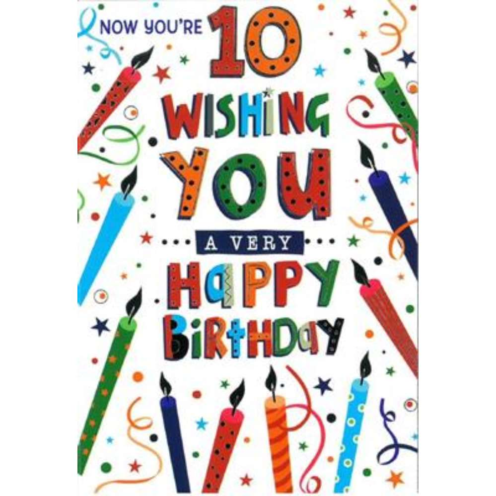 Simon Elvin C50 Birthday Age 10 6pk