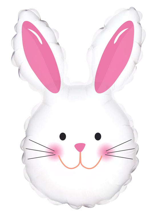 Bunny White 12" Air Fill Foil Balloon (Loose)