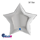 Grabo Foil Balloon Silver Star 36"