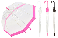 Rib Umbrella Transparent 23" (Colour May Vary)