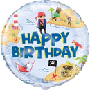 Unique Foil Balloon Ahoy Pirate Birthday 18"