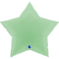 Grabo Foil Balloon Matte Green Star 36"