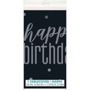 Unique Tablecover Black Glitz Birthday 54" x 84