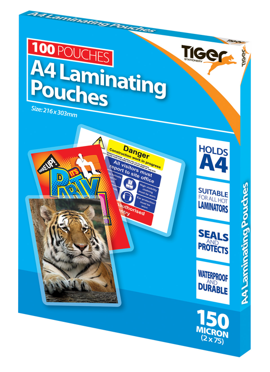 Laminating Pouches 150M A4 100pk