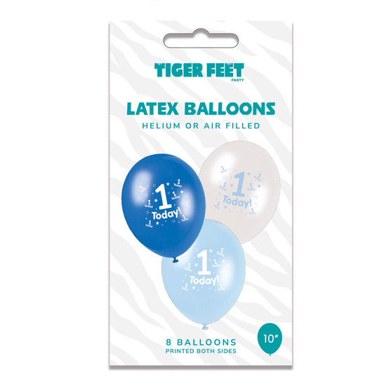 Age 1 Male Latex Balloons 6 x 8pk