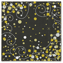 Sparkling Fizz Black & Gold Napkins 16pk