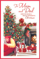 Simon Elvin 6 Pack Cards C75 Christmas Mum & Dad