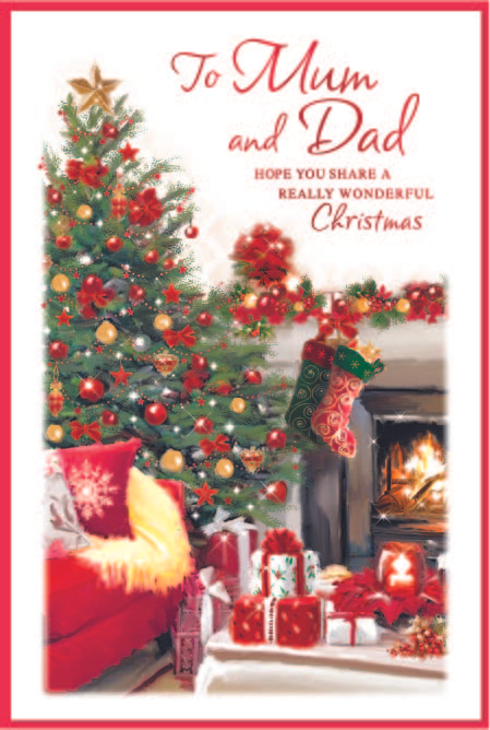 Simon Elvin 6 Pack Cards C75 Christmas Mum & Dad