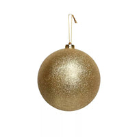 Glitter Shatterproof Bauble Gold 15cm