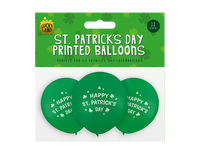 St Patrick's 9" Latex Balloons 12pk