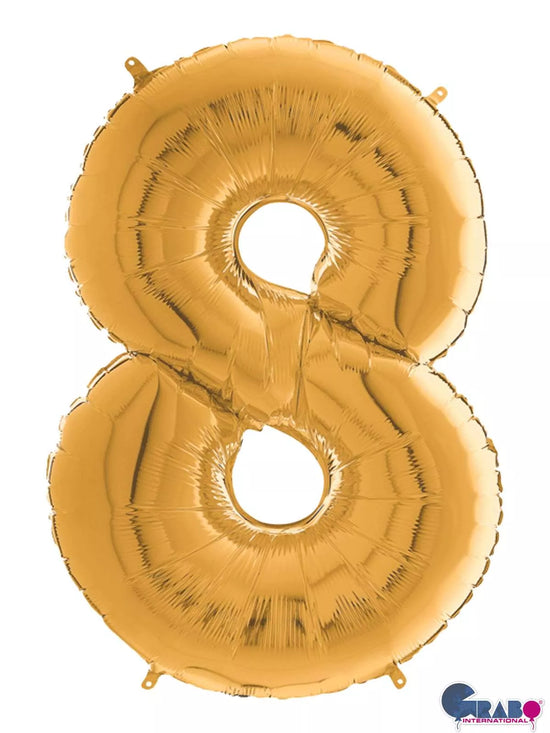 Grabo Foil Balloon Gold 26" Number 8