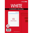 25pk Envelopes C5 162x229mm Peal&Seal White