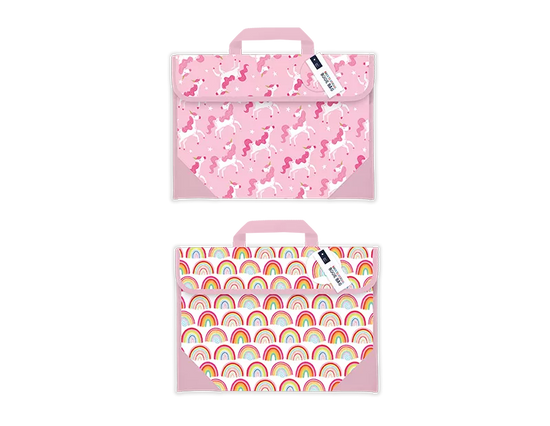 Book Bag Unicorn/Rainbow 31.5x38.5cm 2pk