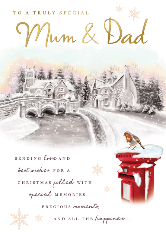 Regal 6 Pack C75 Cards Christmas Mum & Dad