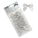 Italian Options 12 Pack Ribbon Bows Silver 5cm