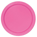 Unique 16 Pack Plates Hot Pink Round 9