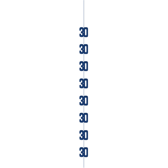 5ft Hanging D cor Age 30 Glitz Blue