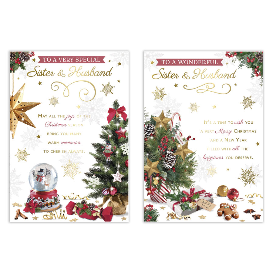 Poppyhill C50 Christmas Sister & Husband 12pk