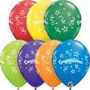 Qualatex Congrats Carnival Asst 11" Latex 25pk