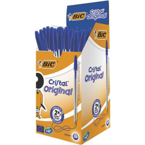 Bic 50 Pack Cristal Ballpoint Pen Blue
