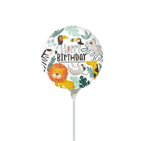 Anagram Get Wild Birthday 9" Foil Balloon
