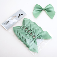 Italian Options 6 Pack Ribbon Bows Sage Green 10cm