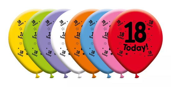 Age 18 Generic 10" Latex Balloons 6x8pk