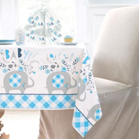 Unique Tablecover Blue Baby Elephant 54" x 84