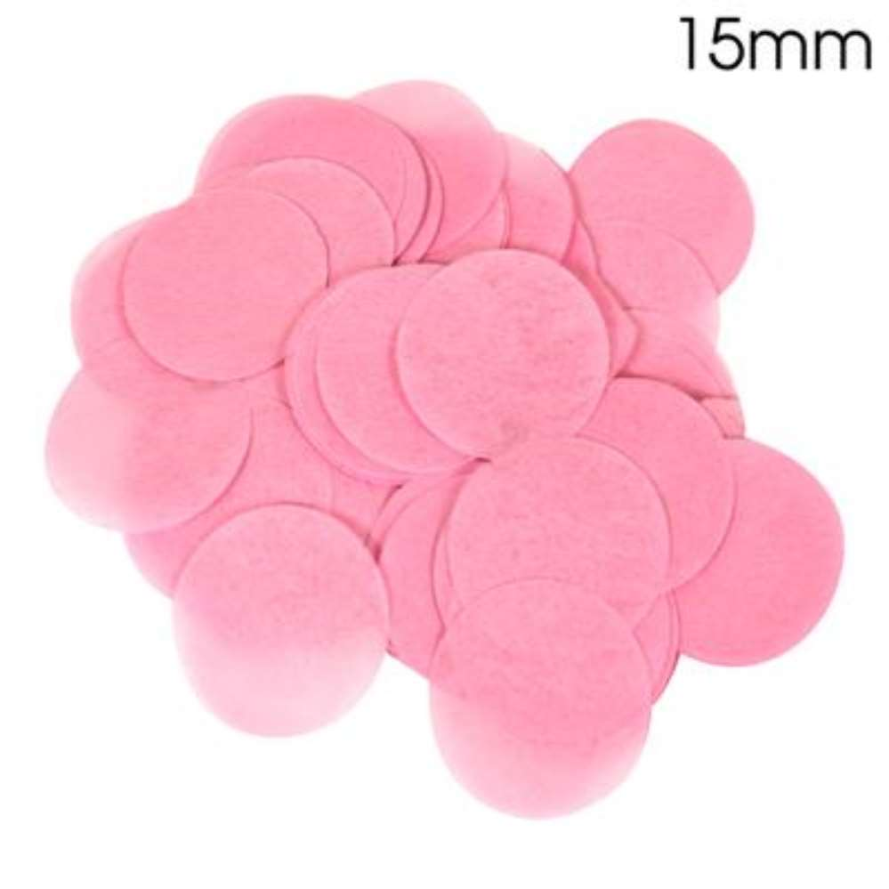 Confetti Round Bio-Degradable 15mm 14g Light Pink