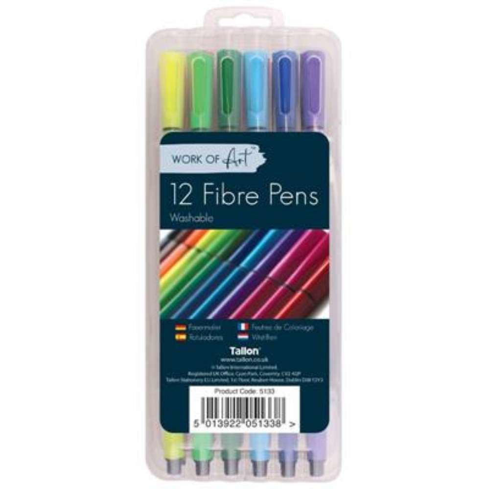 12 Fibre Pens Washable