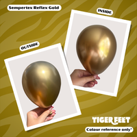 Sempertex Reflex Gold 12-inch latex balloons, 50-pack, decorative latex balloons for celebrations and events