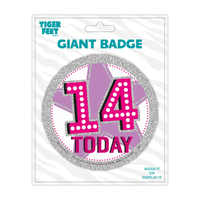 Big Badges Age 14 Female 6pk