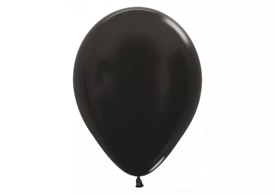 Sempertex Metallic Black 12" Latex Balloons 12pk