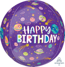 Anagram Birthday Smiling Galaxy 15" Orbz Balloon