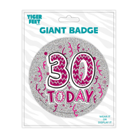 Big Badges Age 30 Female 6pk