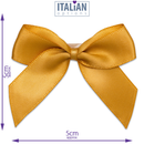 Ribbon Bows Antique Gold 5cm 12pk