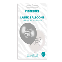 6 x 8pk Latex Balloons Wedding Day